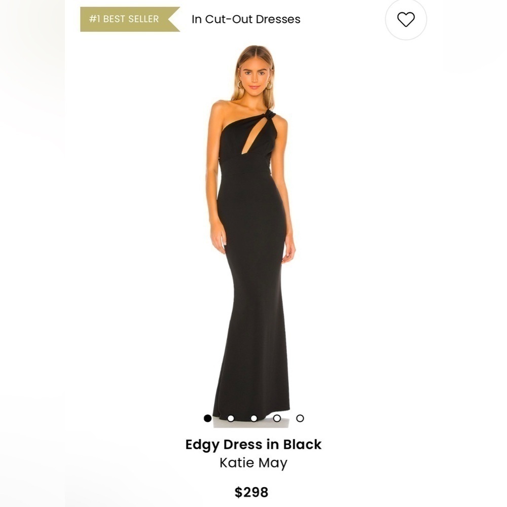 Katie May Elegant Black One-Shoulder Dress size Large